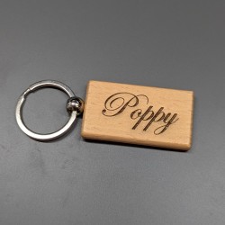 Personalised Wooden Keyring with Your Child's Handwriting Laser Engraved Message